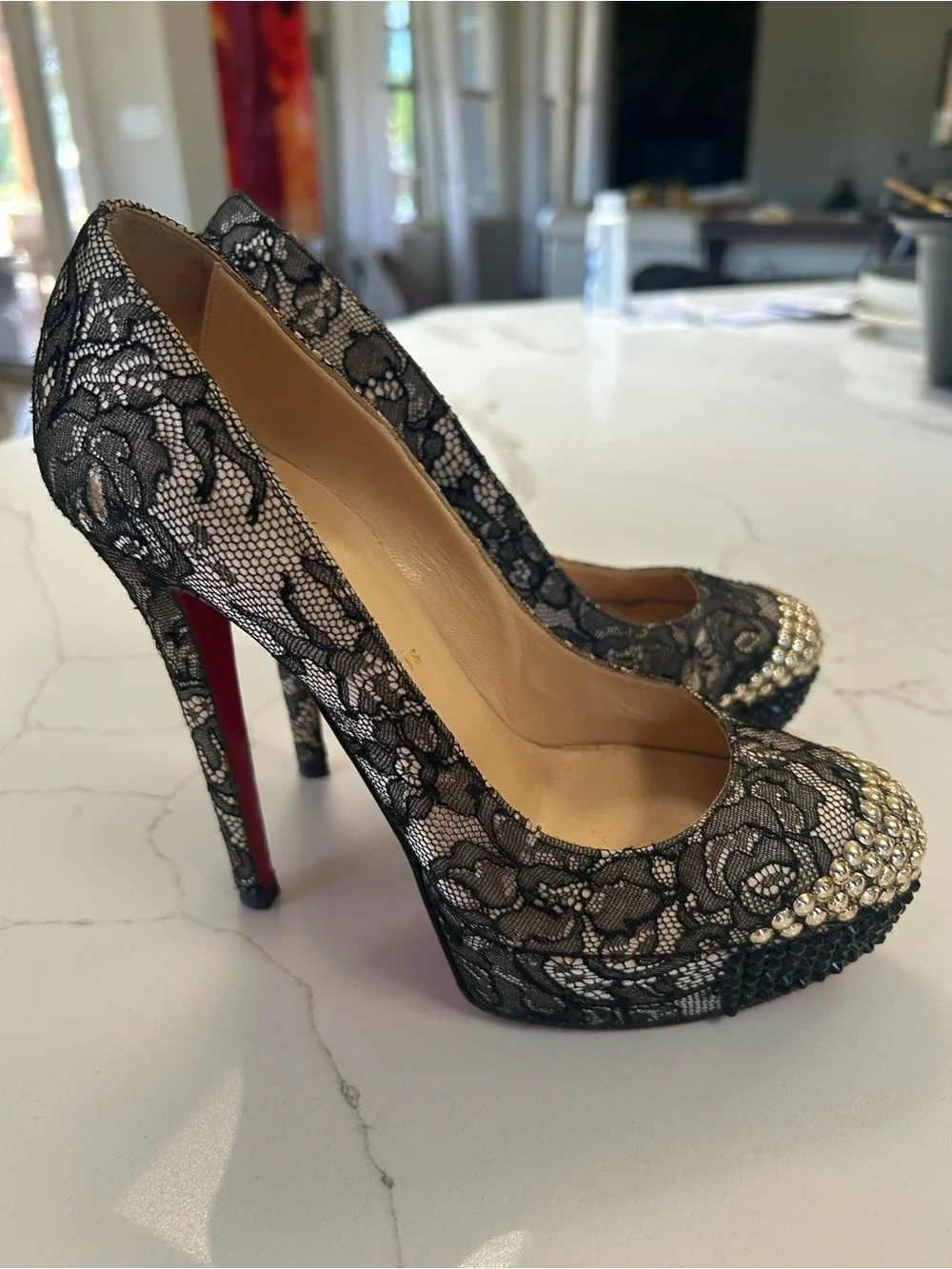 Christian Louboutin Platform Lace Heels